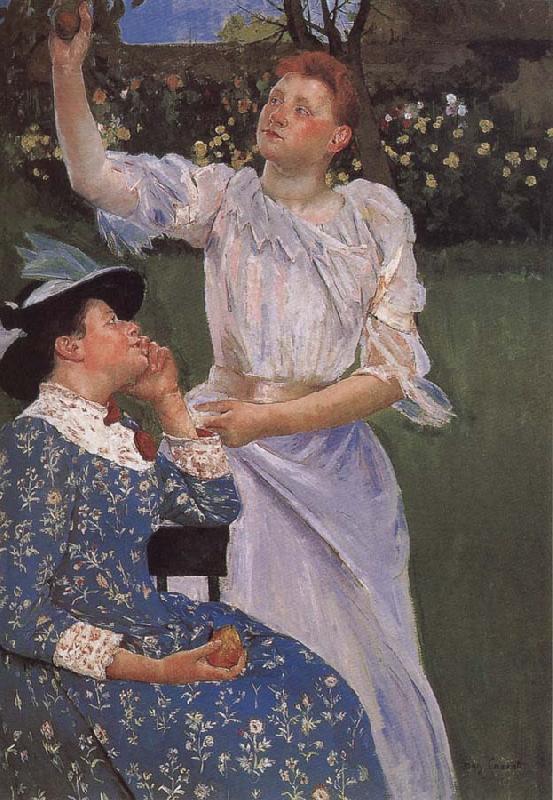 Mary Cassatt Woman picking up the fruit